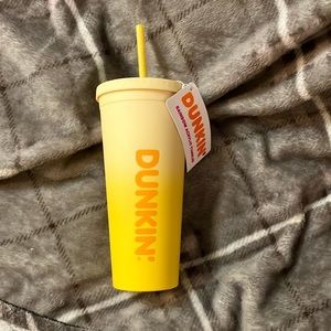 Dunkin Rainbow acrylic tumbler NWT